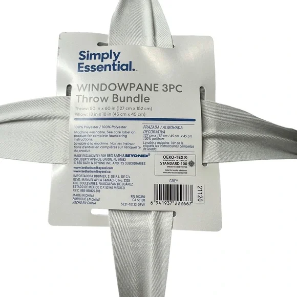 Simply Essential windowpane 3 pcs throw bundle - Picture 4 of 8